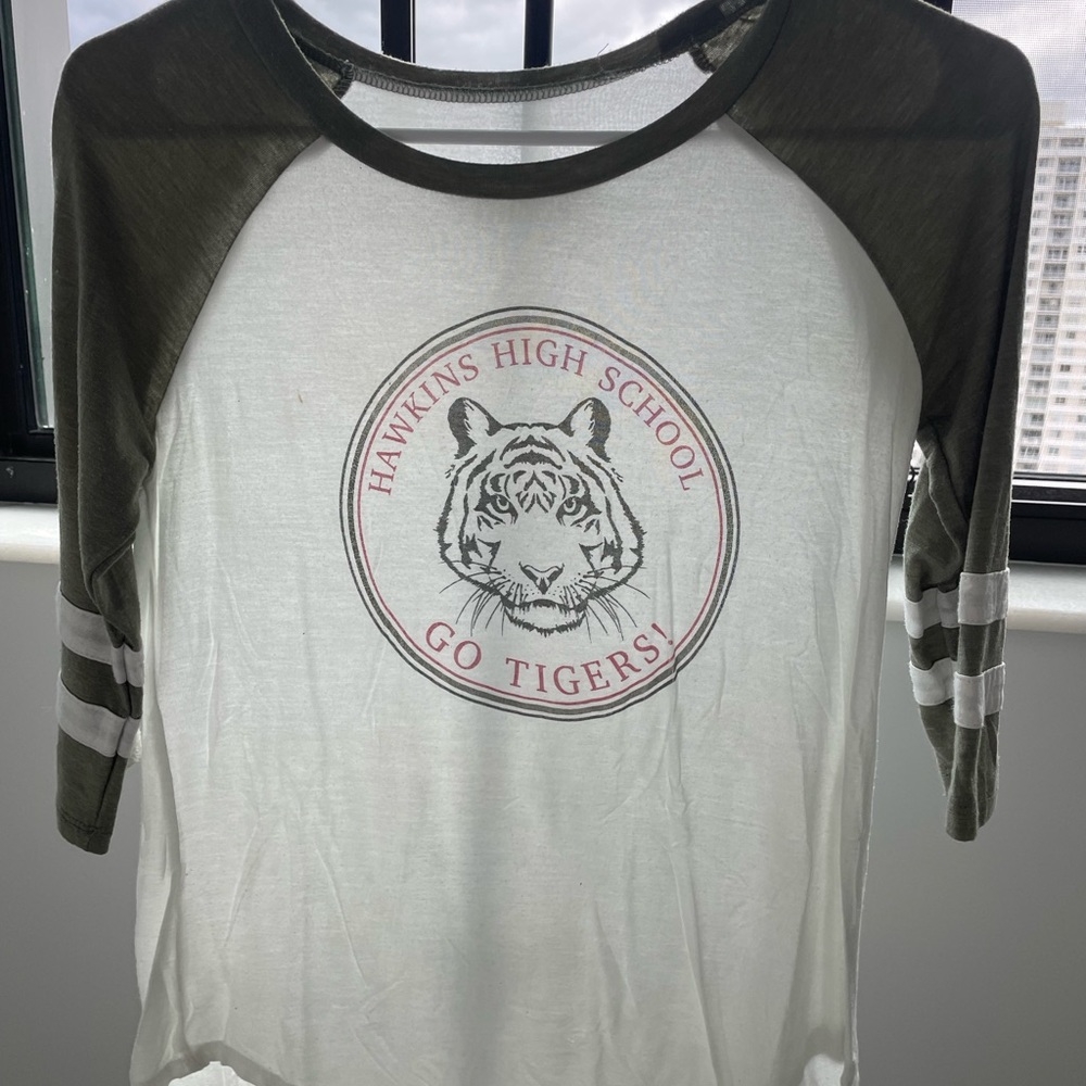 Stranger Things Hawkins High School Baseball Tee